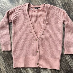 Banana Republic Dusty Rose Button-Front Knit Cardigan